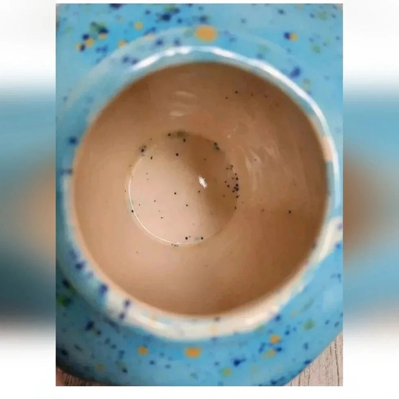 Ginger Jar Handcrafted Signed Medium Blue Colorful Splash Jar - Picture 5 of 8